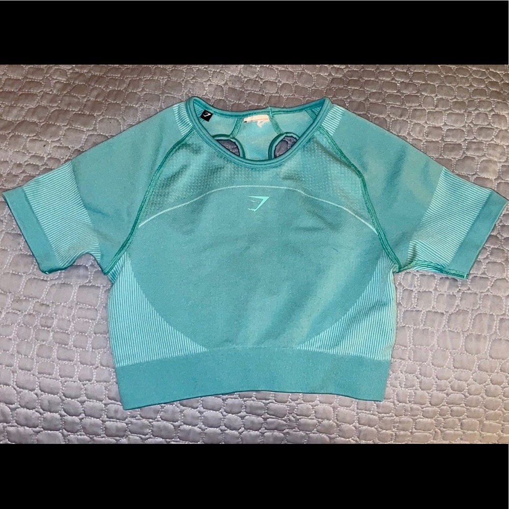 GYMSHARK Ultra Seamless Crop - small, green